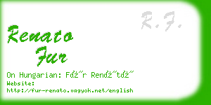 renato fur business card